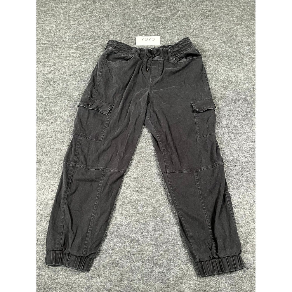 Vintage Monkey Ride Jeans Cargo Pants Womens 11 Black Cotton Tapered Leg Casual